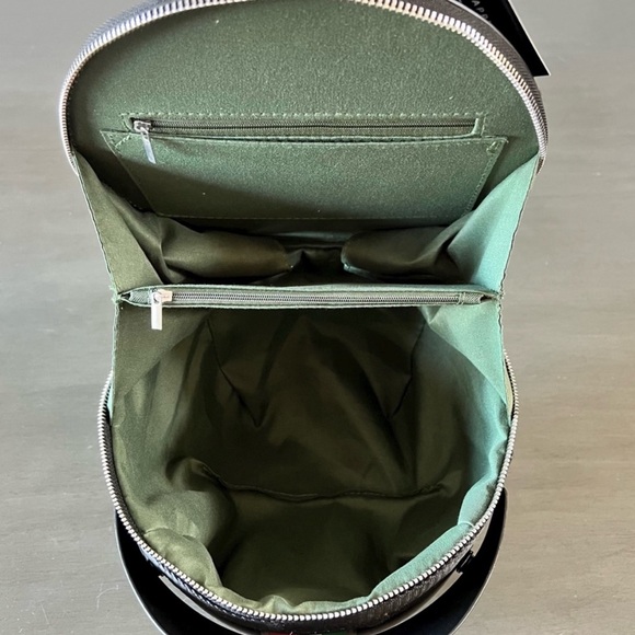 Purple Lavender Metallic Motorcycle Helmet Backpack Crossbody Shoulder Bag Purse - Picture 12 of 13